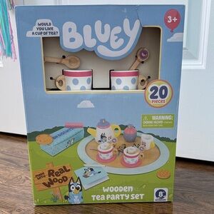 Wooden Tea Party Set - Pink and Blue